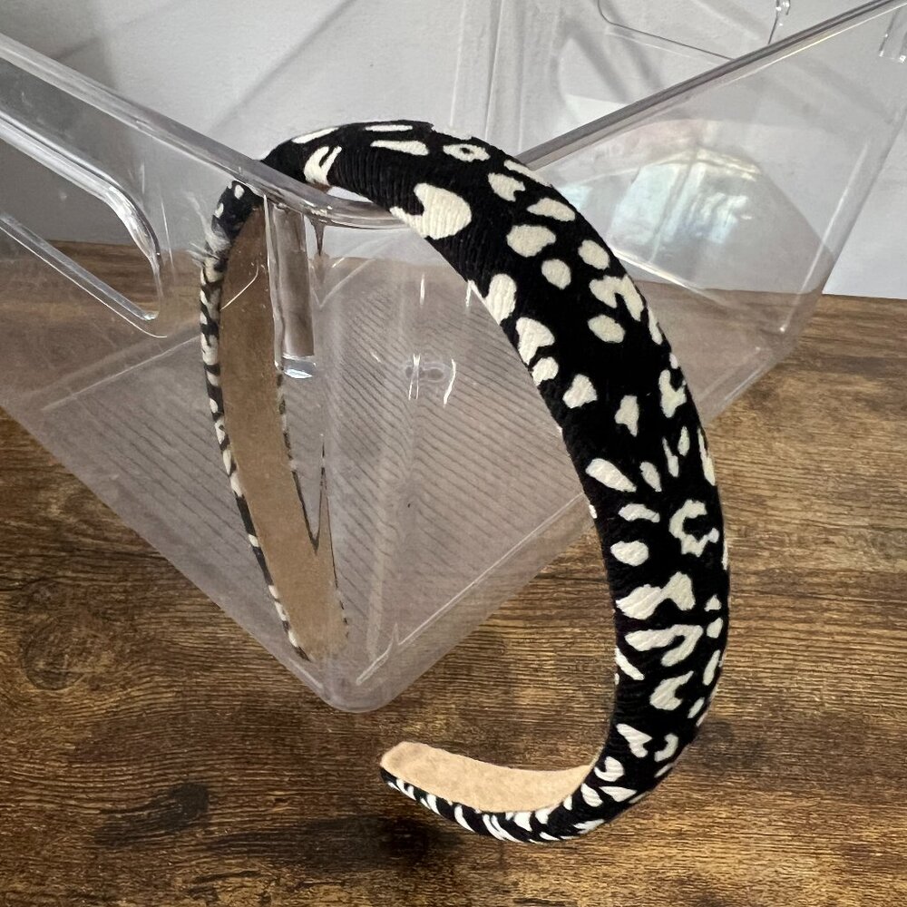 Thin Black and White Spotted Animal Inspired printed headband